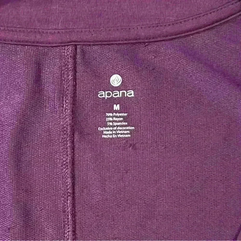 APANA Plum Dewdrop Wrap Long Sleeve Top Medium - Picture 8 of 8